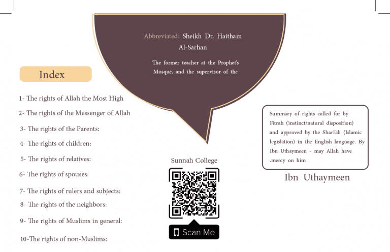 Summary of rights called for by Fitrah