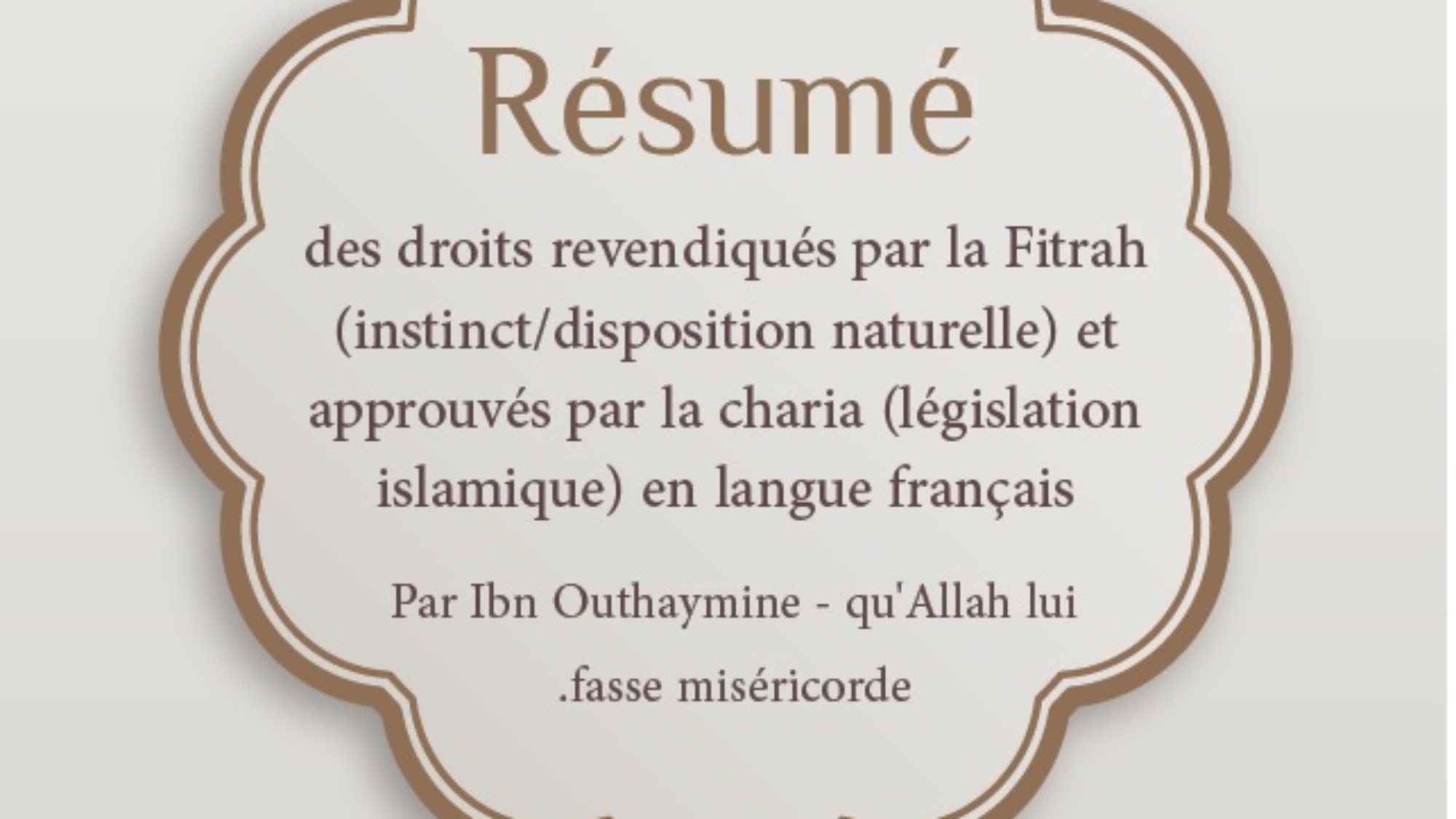 résumé droits fitrah