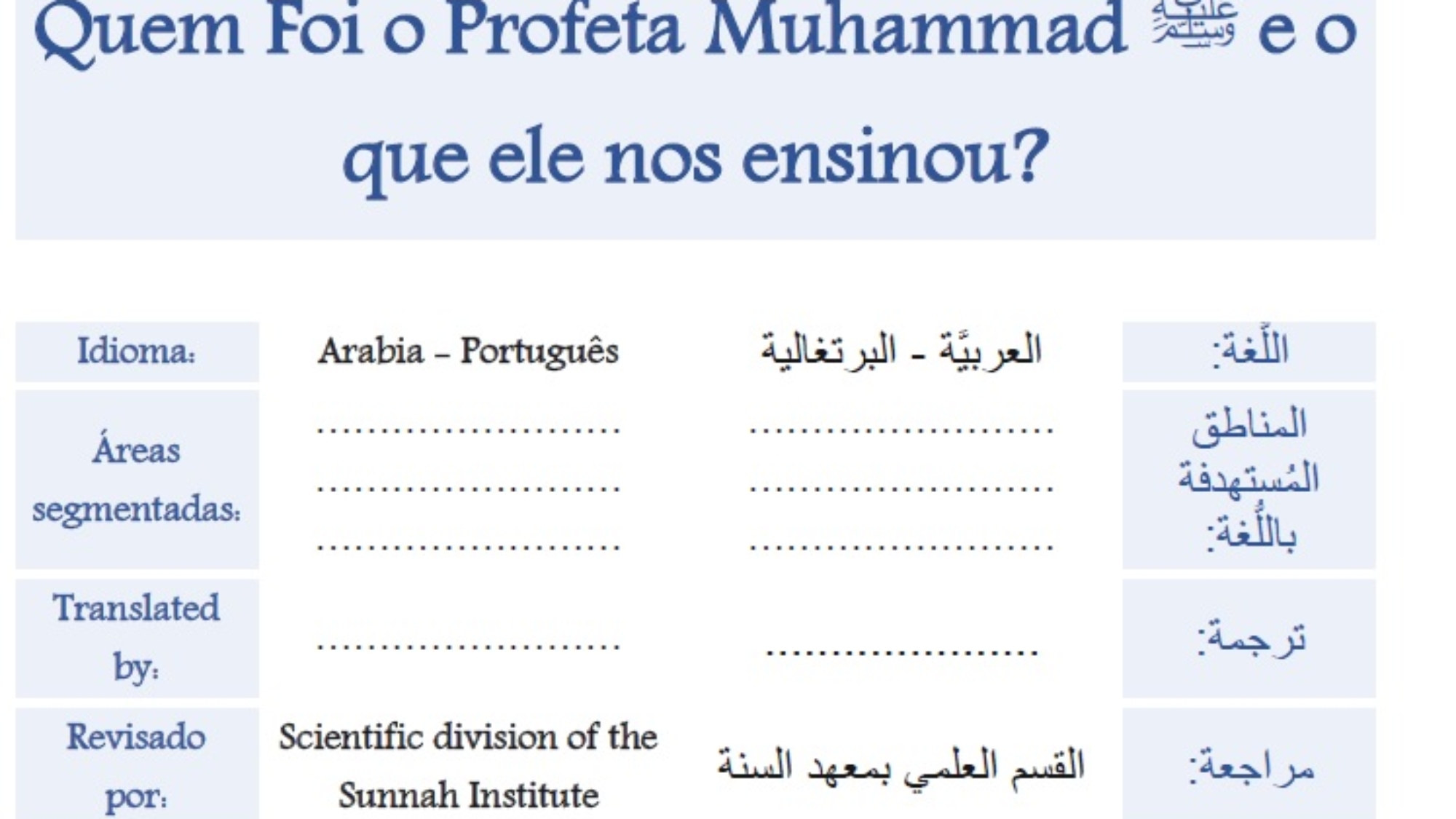 Quem Foi o Profeta Muhammad ﷺ e o que ele nos ensinou?