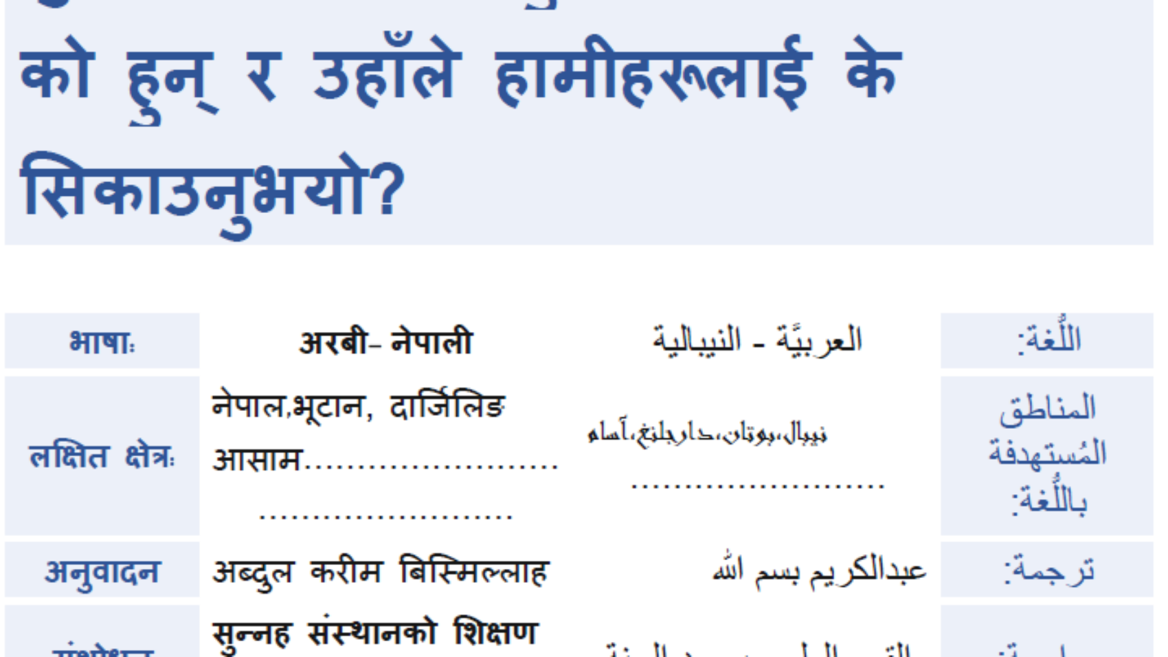 मुहम्मद सल्लल्लाहु अलैहह व सल्लम को हुन् र उहााँले हामीहरूलाई के ससकाउनुभयो?