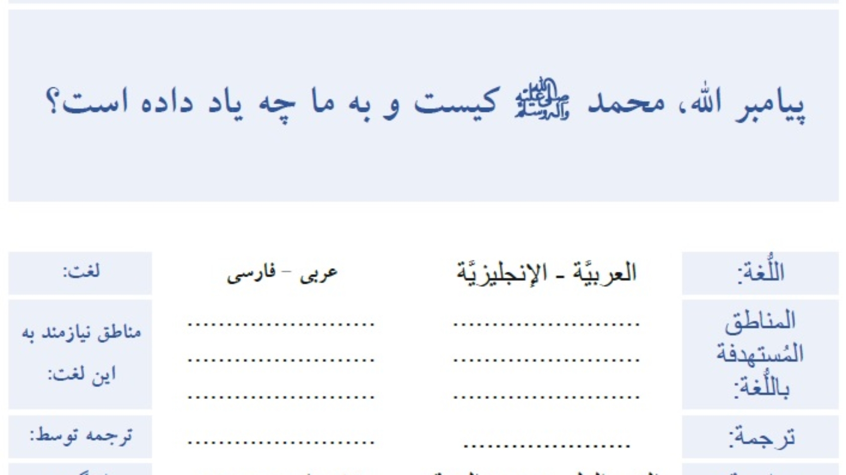 پیامبر الله، محمد ص کیست و به ما چه یاد داده است؟