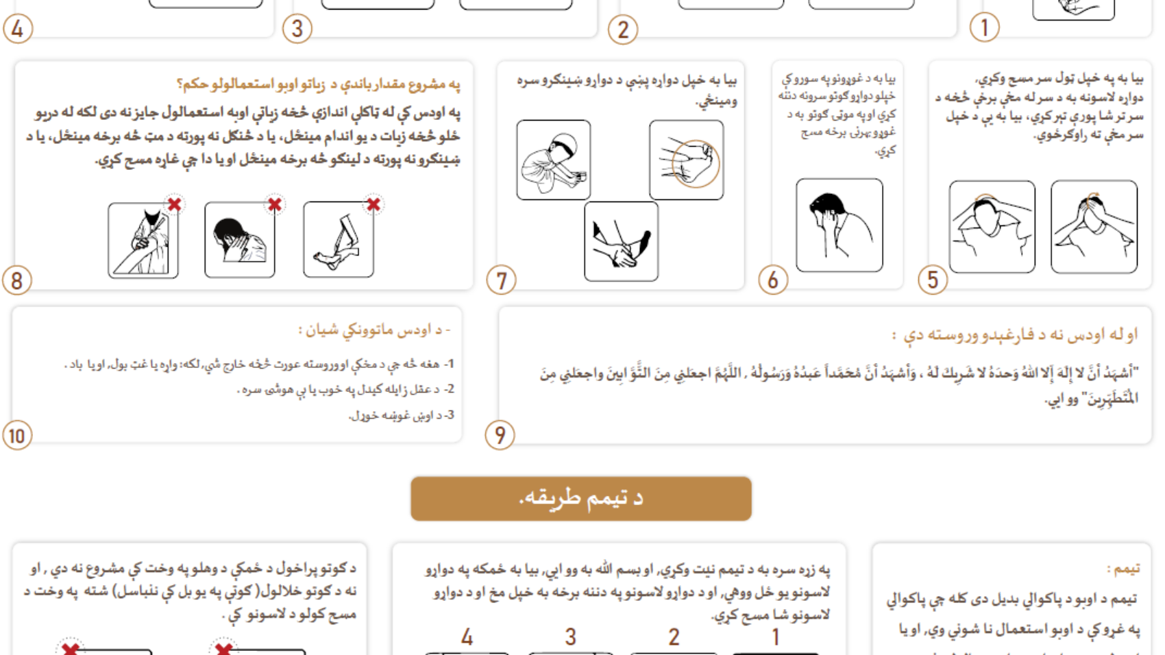 صفة الوضوء بشتو