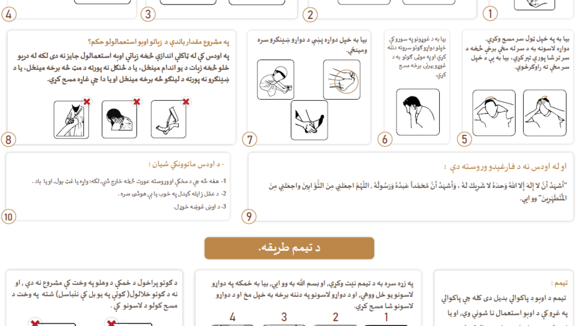 صفة الوضوء بشتو