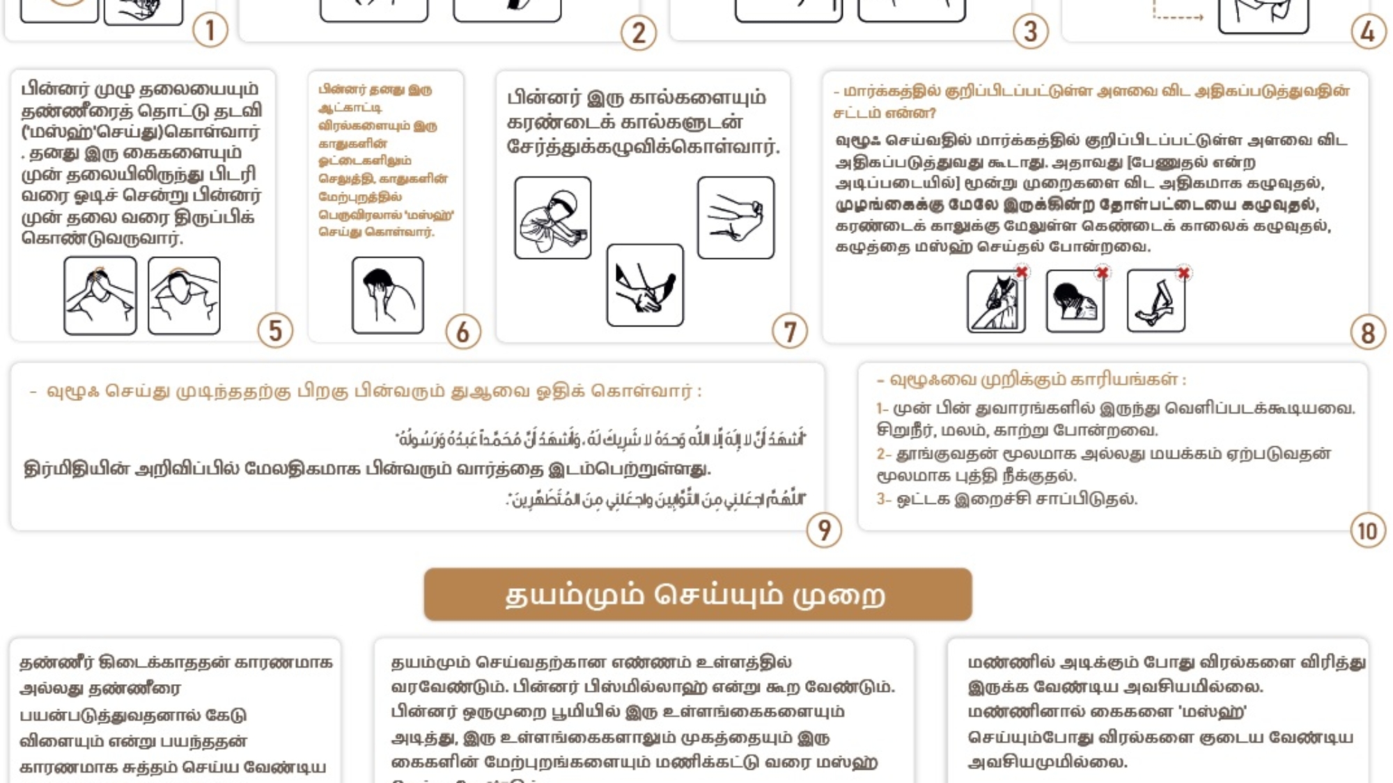 صفة الوضوء تاميلي