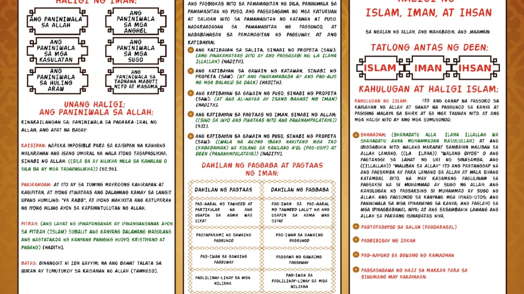 مراتب الدين باللغة الفلبينية