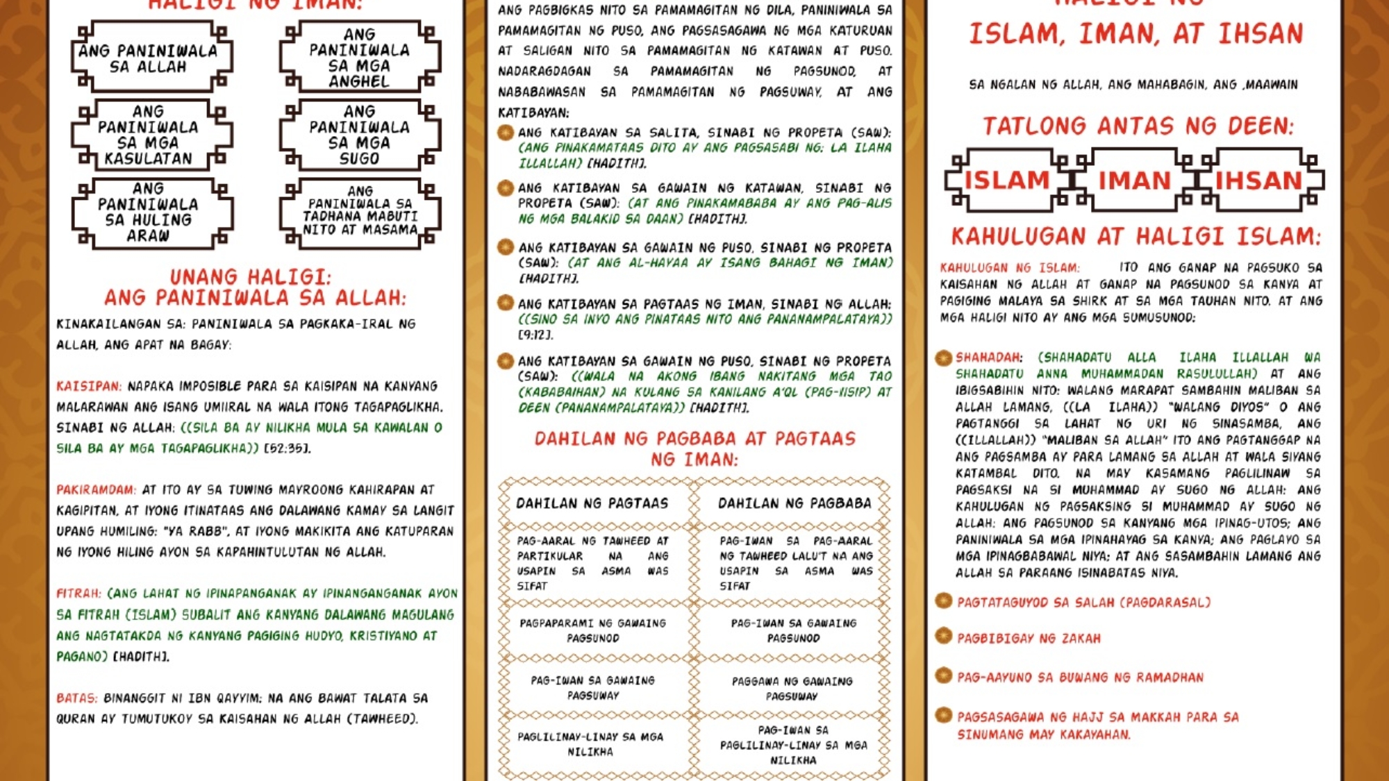 مراتب الدين باللغة الفلبينية