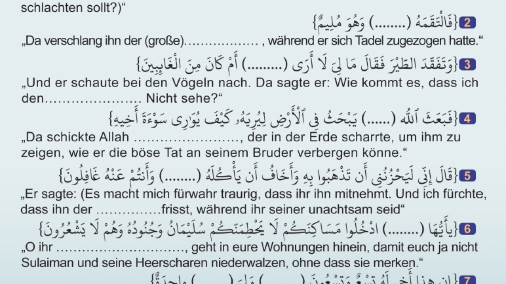 Füge den Namen eines Tieres oder eines Vogels ein!