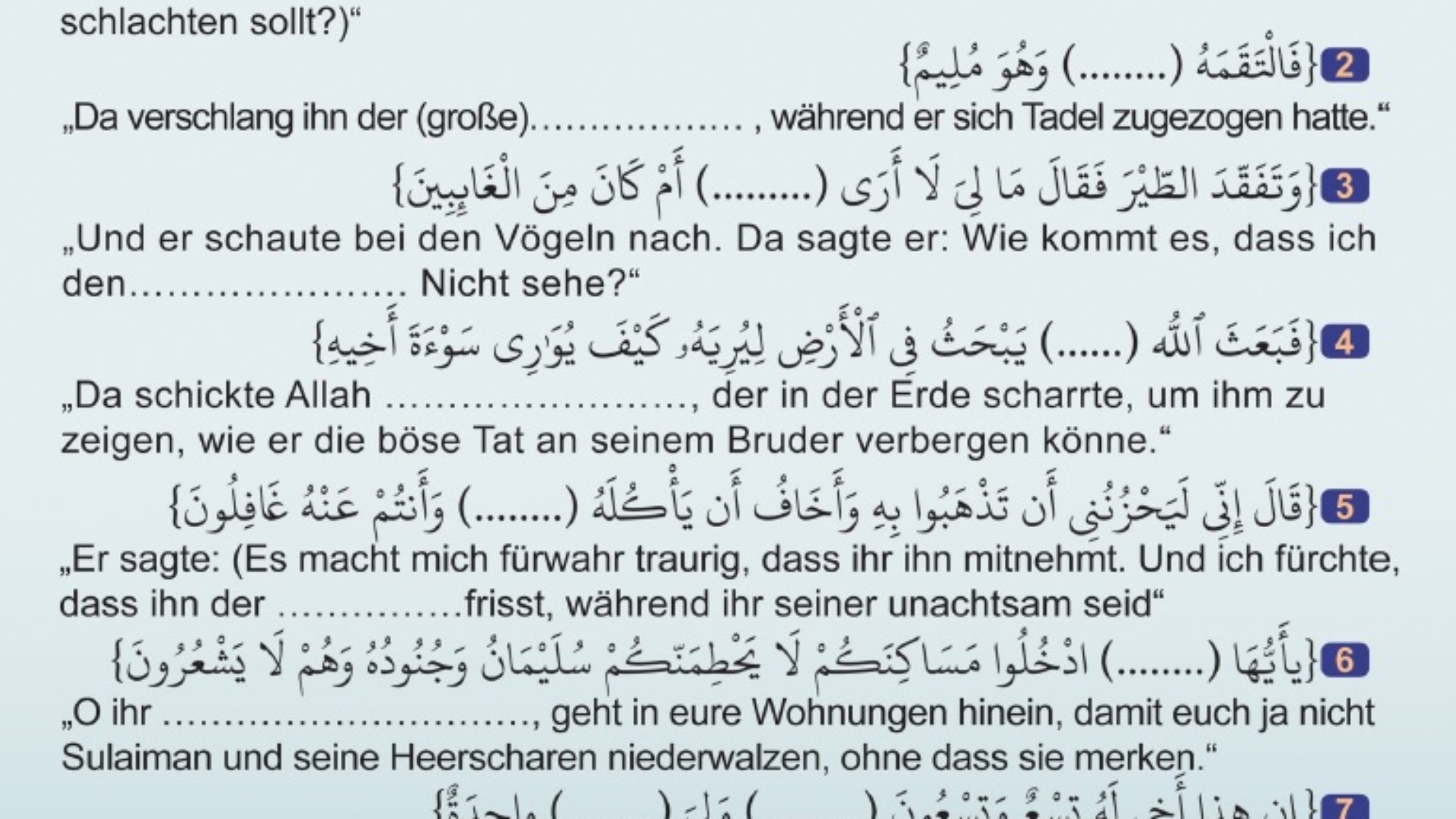 Füge den Namen eines Tieres oder eines Vogels ein!