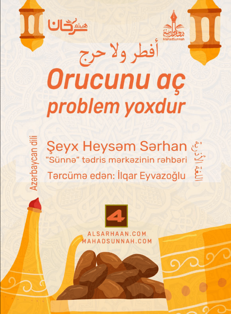 Orucunu aç problem yoxdur