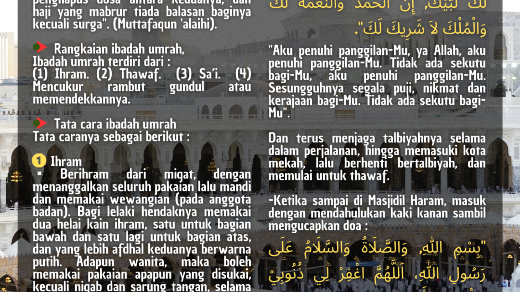 Tata Cara Ibadah Umrah (Hal. 1) ~ Al-Sarhaan