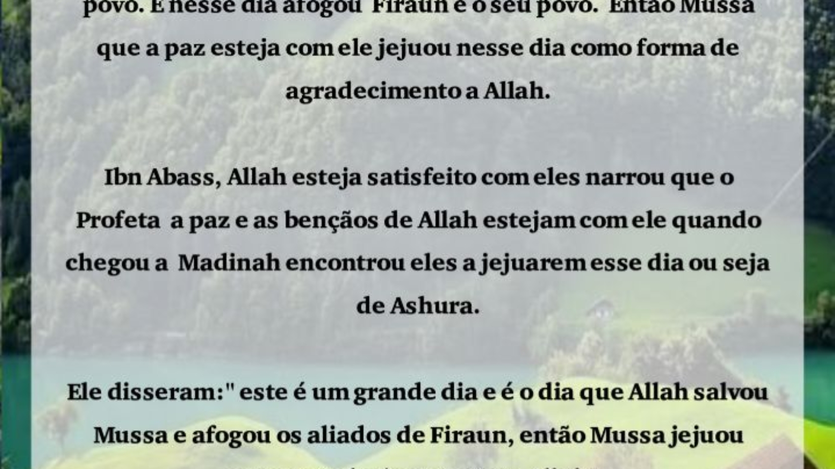 As virtudes do dia de Ashurah