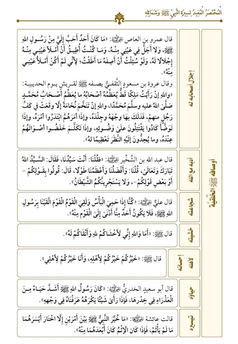 أخلاق النبي من كتاب المختصر المفيد لسيرة النبي صلى الله عليه وسلم ش هيثم سرحان