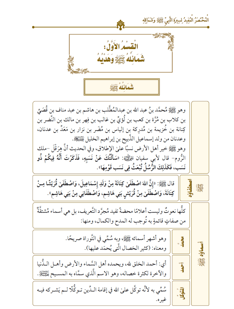 شمائل النبي من كتاب المختصر المفيد لسيرة النبي صلى الله عليه وسلم ش هيثم سرحان