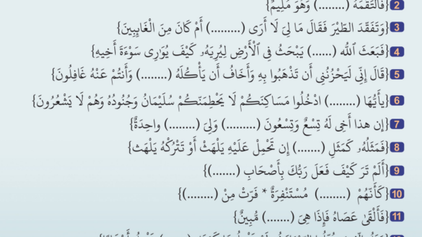 الأسئلة