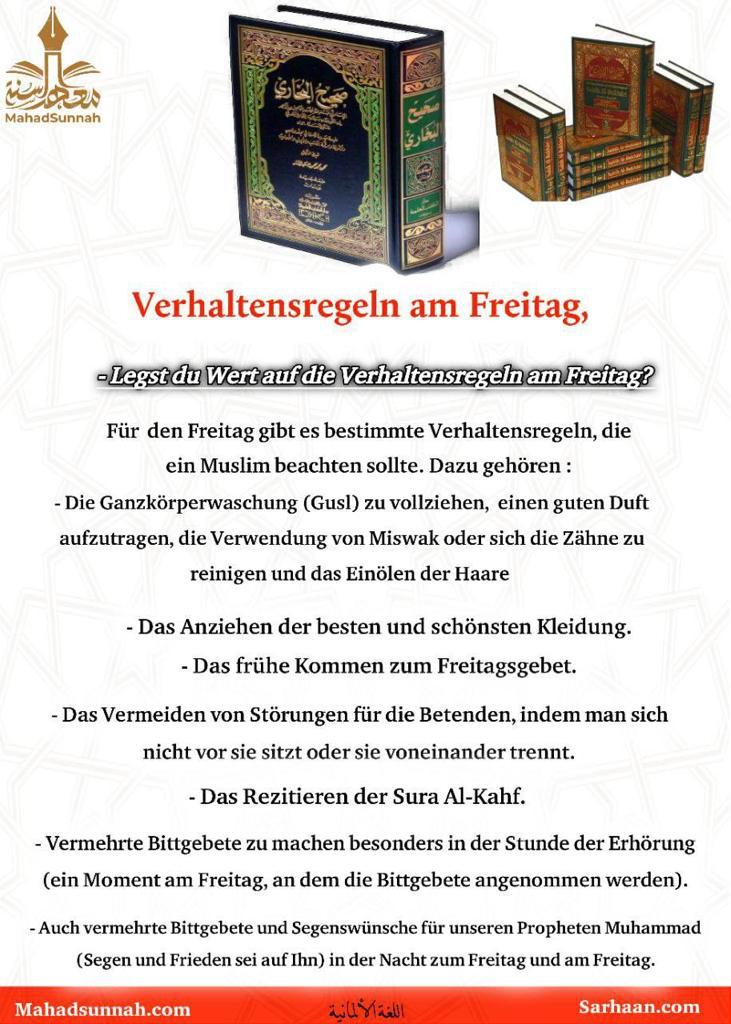 Verhaltensregeln am Freitag,