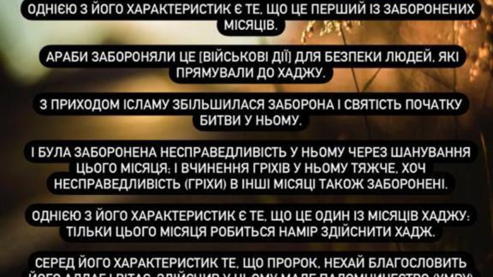 ХАРАКТЕРИСТИКИ МІСЯЦЯ ЗУЛЬ-КААДА.