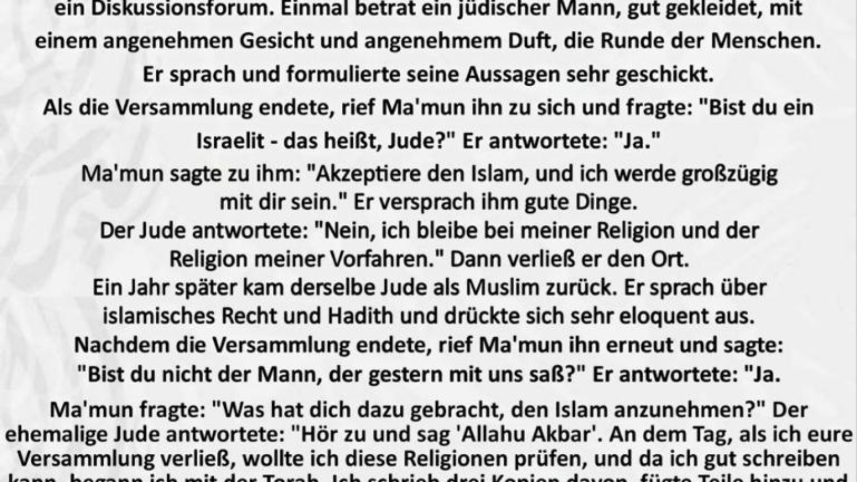 AUS DEM BUCH: (DALAIL AL-NUBUWWAH) UND (A'LAM AL-NUBUWWAH)