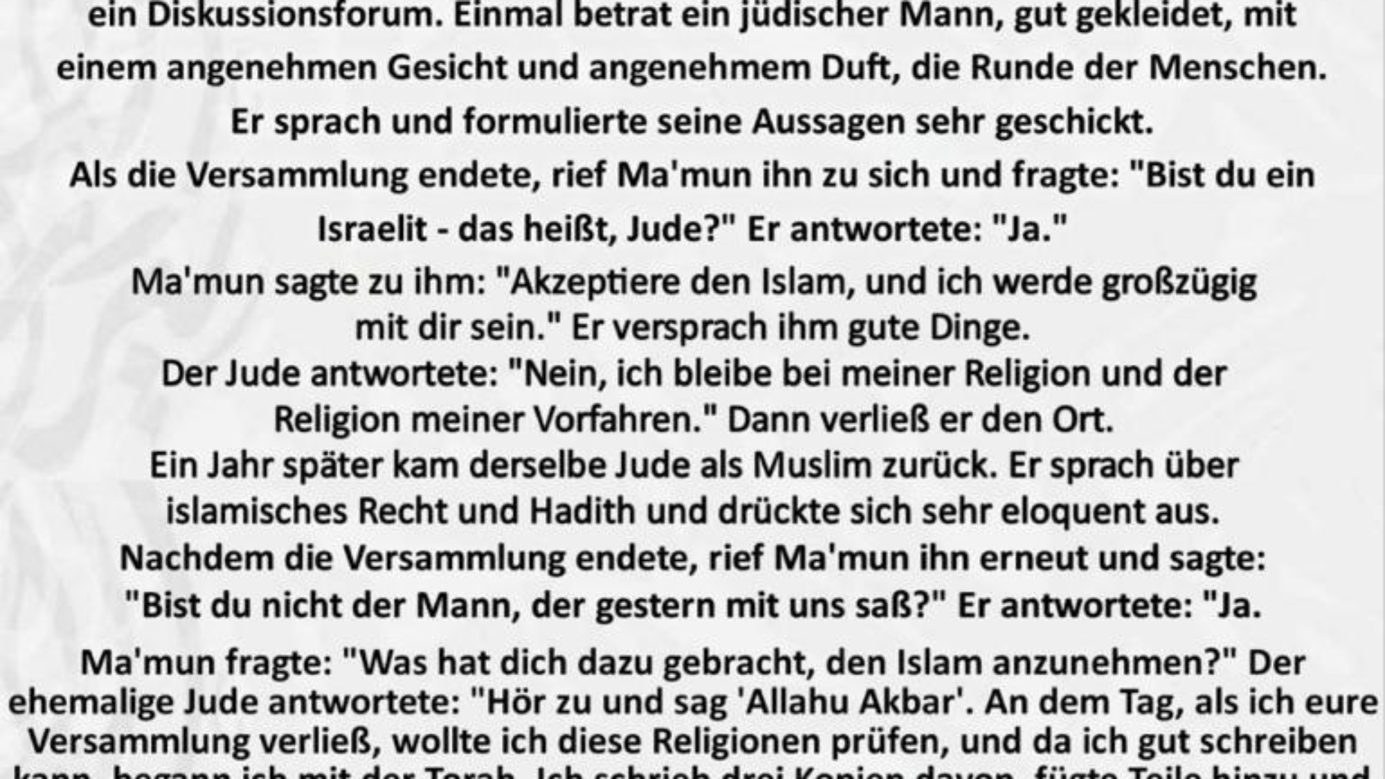 AUS DEM BUCH: (DALAIL AL-NUBUWWAH) UND (A'LAM AL-NUBUWWAH)