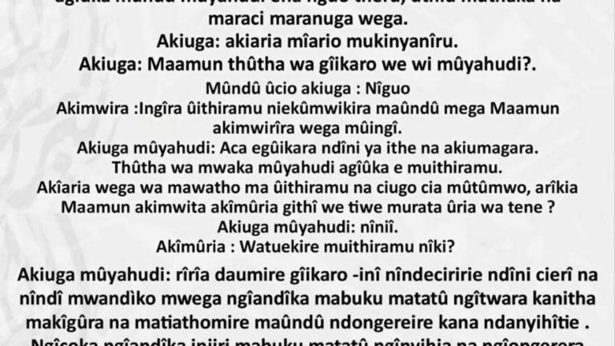 DARIRI CIA MÛTOMWO WITÛ NA ARAMA.