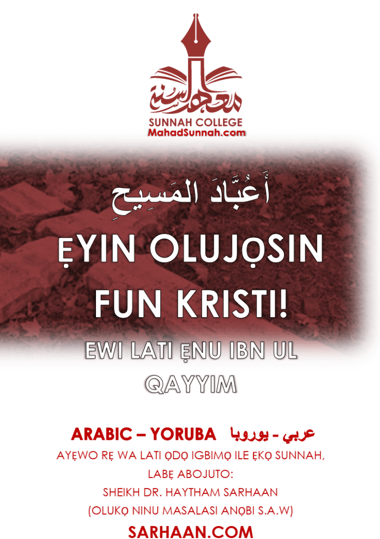EYIN OLUJOSIN FUN KRISTI!