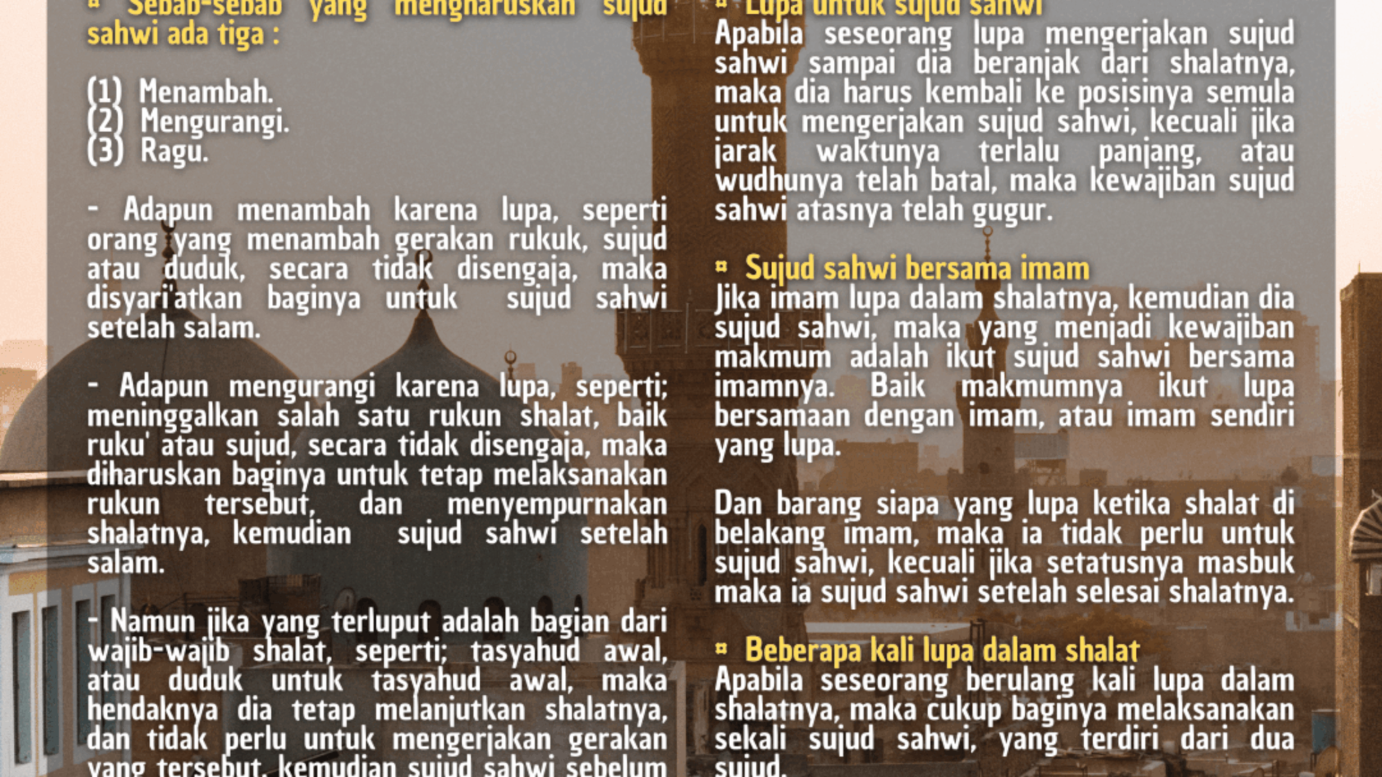 Tata Cara Sujud Sahwi - Al-Sarhaan