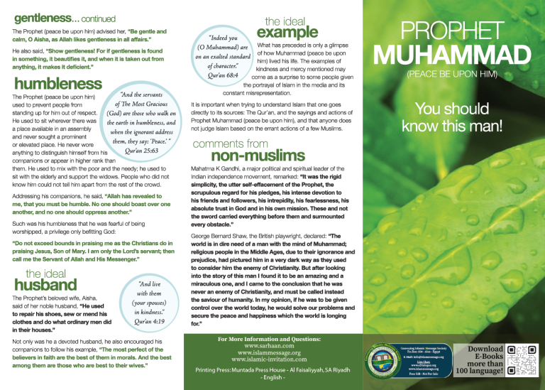 Prophet Muhammed peace be upon him