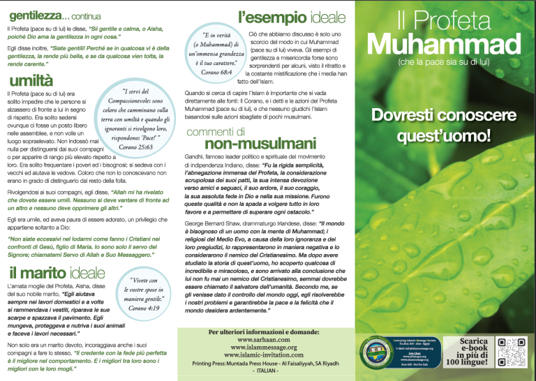 Il Profeta Muhammad (che la pace sia su di lui) Dovresti conoscere quest’uomo!