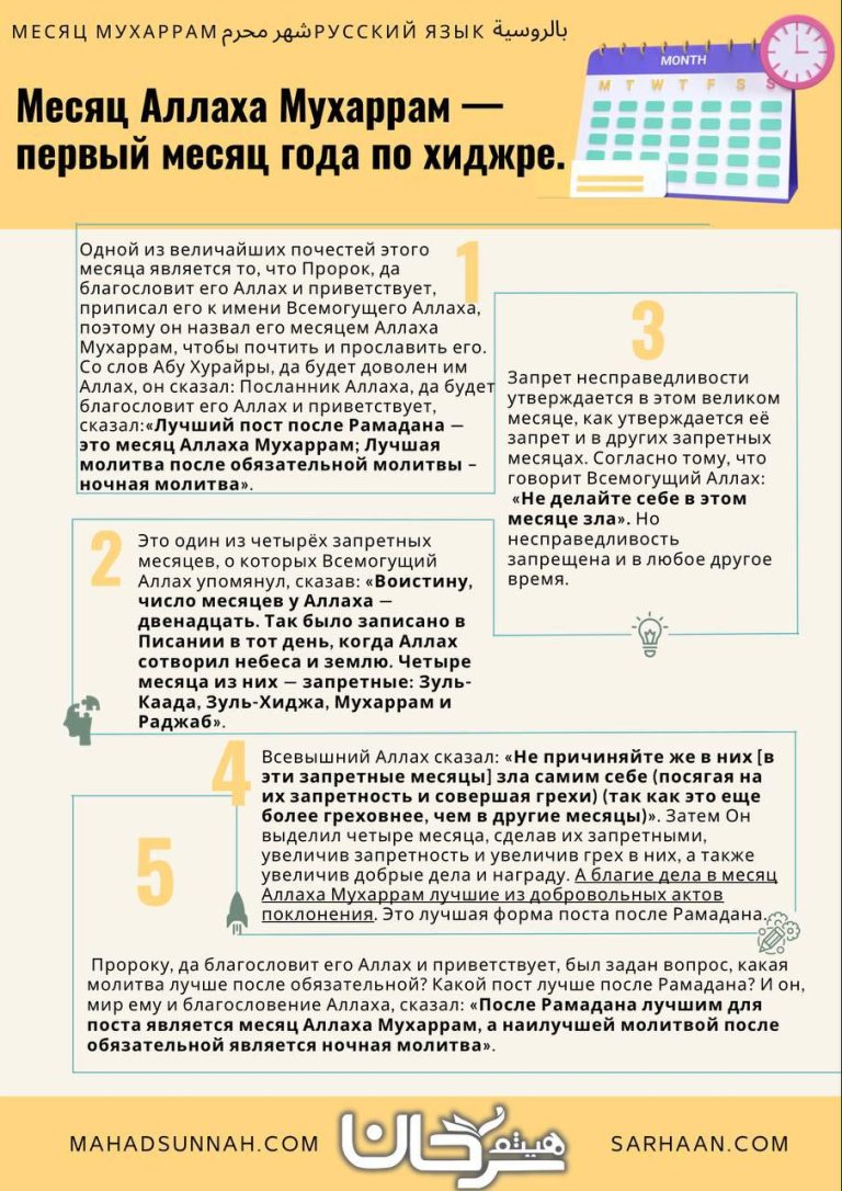 Месяц Мухаррам – Русский язык