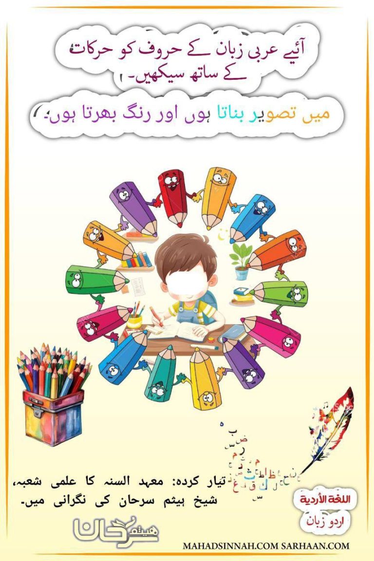 آئیے عربی زبان کے حروف کو حرکات کے ساتھ سیکھیں۔