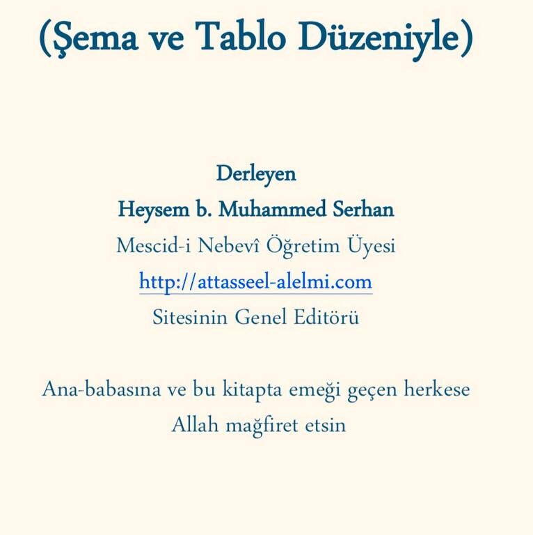 el-Kavlu’l Müfîd Kitabu’t Tevhîd Şerhi (Şema ve Tablo Düzeniyle)