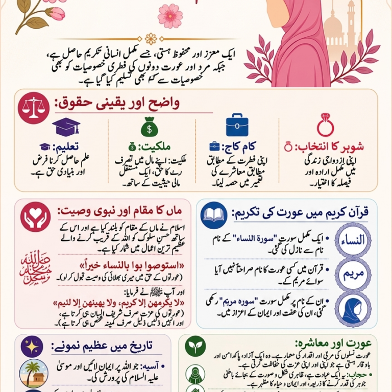 🌸 *اسلام میں عورت* (اردو زبان 🇵🇰