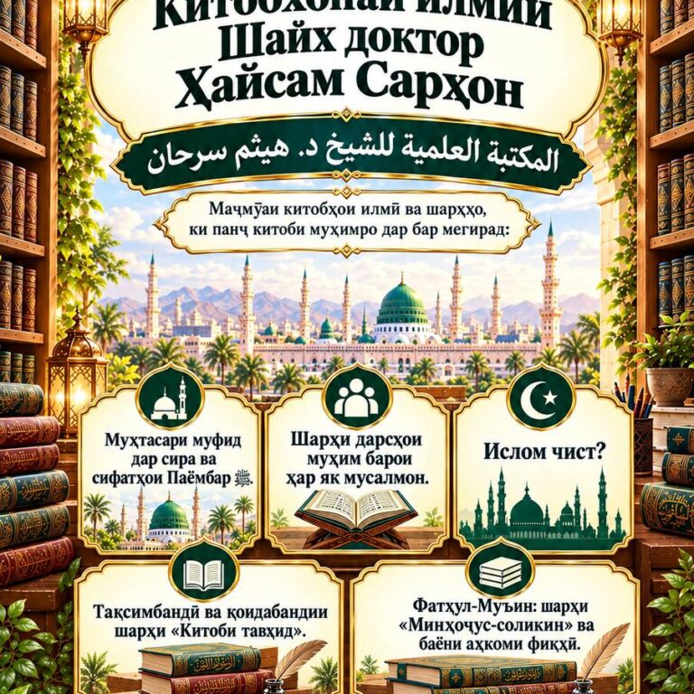 Китобхонаи илмии Шайх доктор Ҳайсам Сарҳон المكتبة العلمية للشيخ د. هيثم سرحان