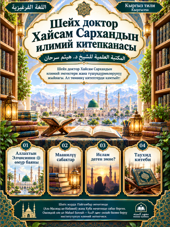 Шейх доктор Хайсам Сархандын илимий китепканасыالمكتب ة العلمية للشيخ د. هيثم سرحانШейх докто