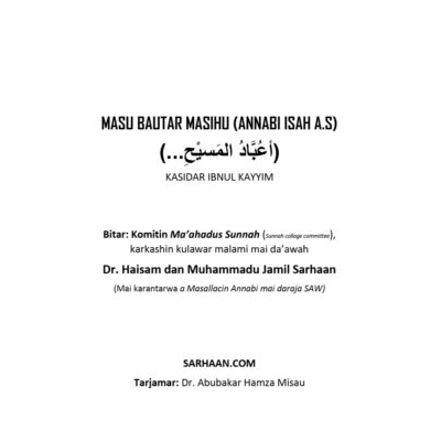 MASU BAUTAR MASIHU ISAH DAN MARYAM