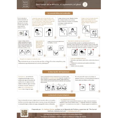 Descripción de la ablución, el tayammum y el ghusl