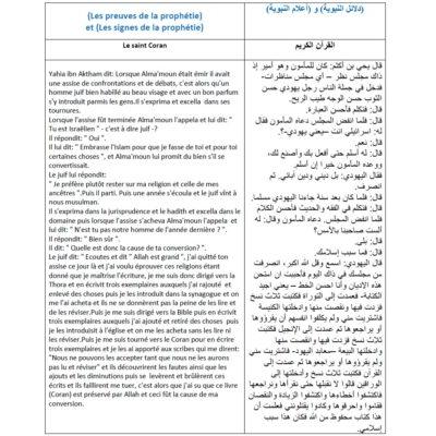 Les preuves de la prophétie et Les signes de la prophétie