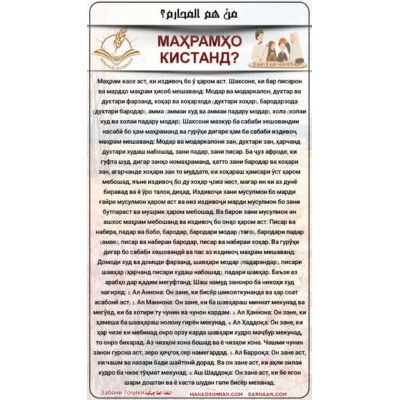 МАҲРАМҲО КИСТАНД?