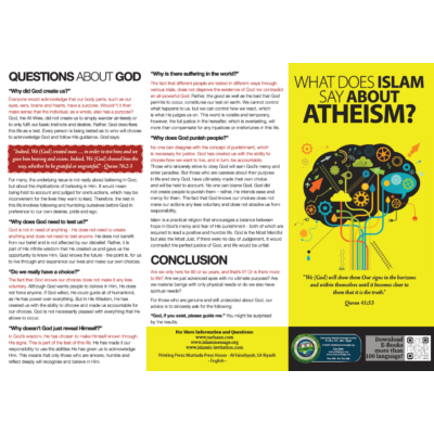 What Does Islam sat about atheism