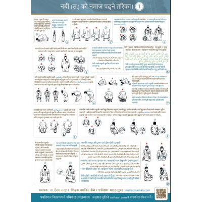नबी (स.) को नमाज पढ्ने त􀄯रका।