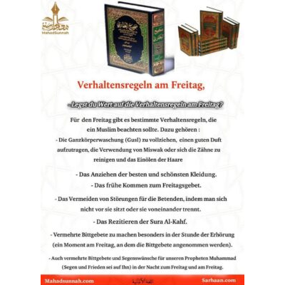 Verhaltensregeln am Freitag,