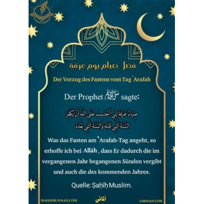 Der Vorzug des Fastens vom Tag Arafah