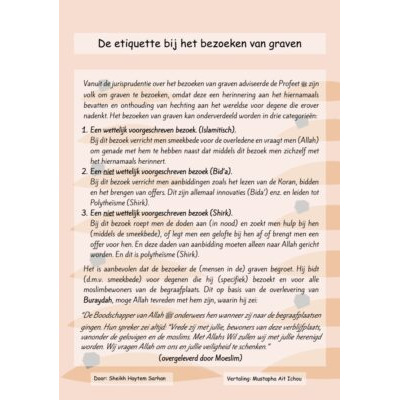Etiquette bezoeken van graven